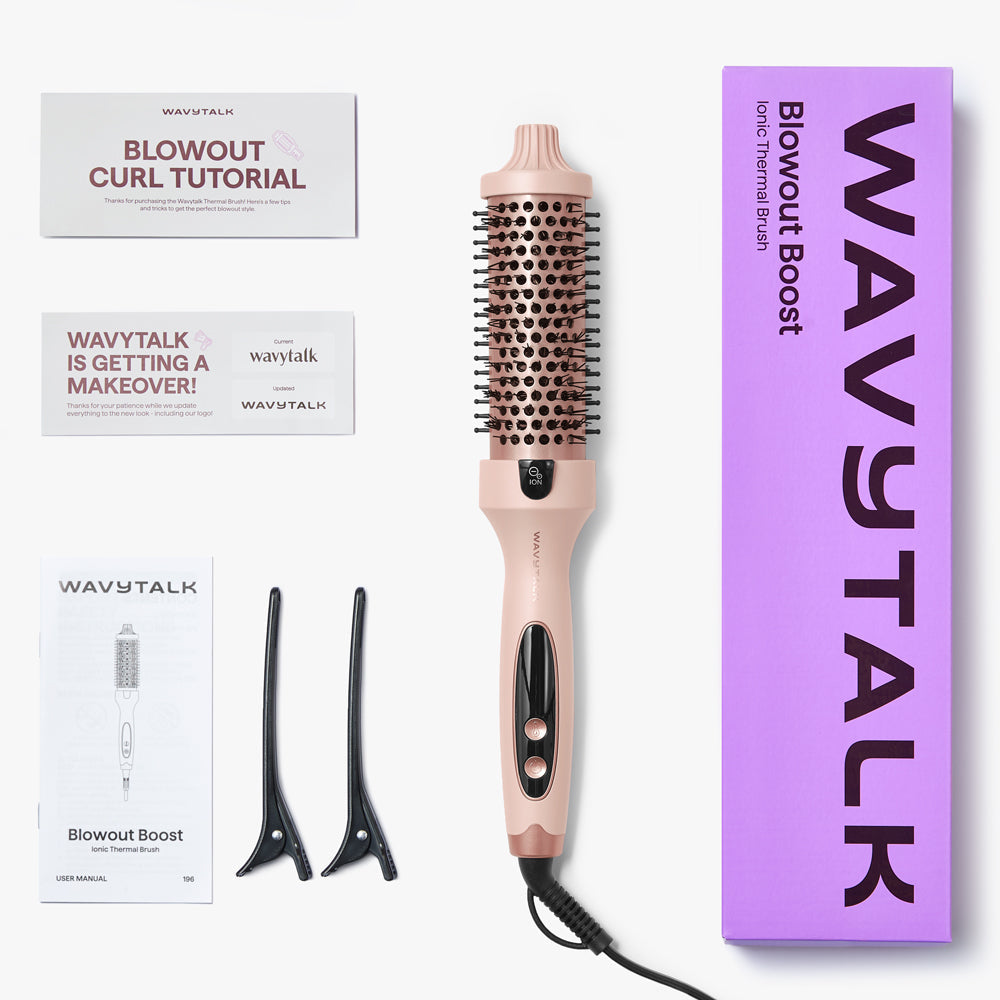 Blowout Boost thermal brush package and accessories