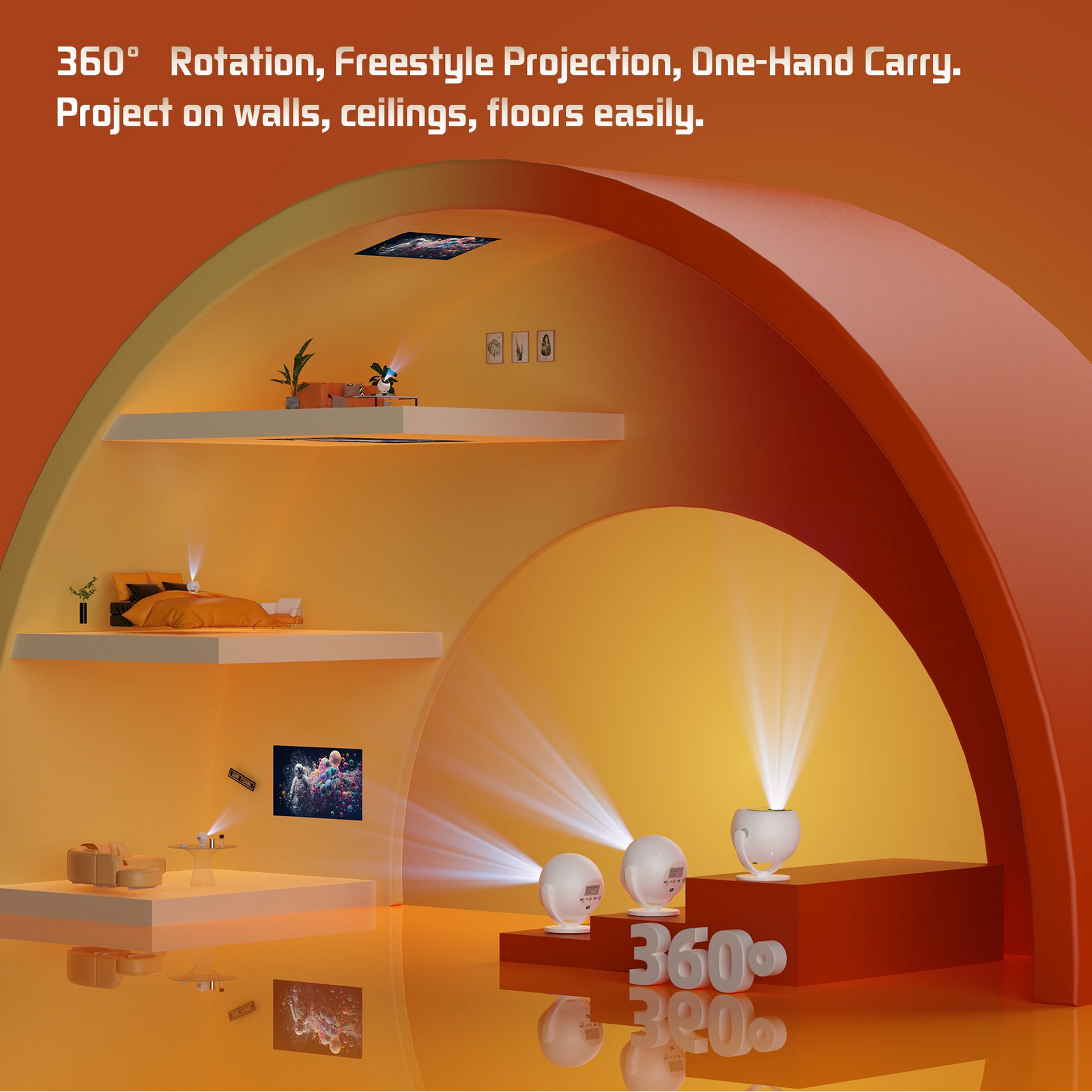 360 Portable Smart Projector