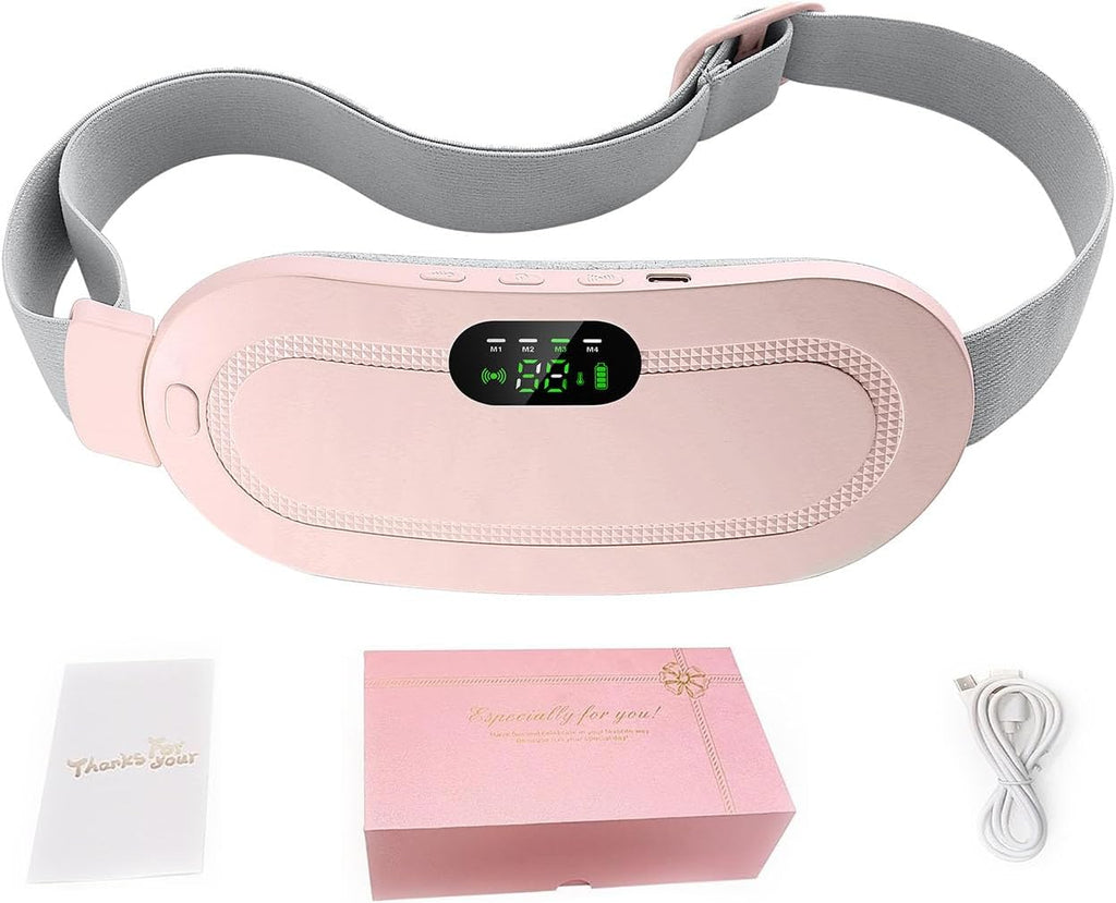 Heating Pad for Period Cramps, Three-Speed Adjustment，Portable Cordless Rechargeable Heating Pad for Menstrual Pain Relief