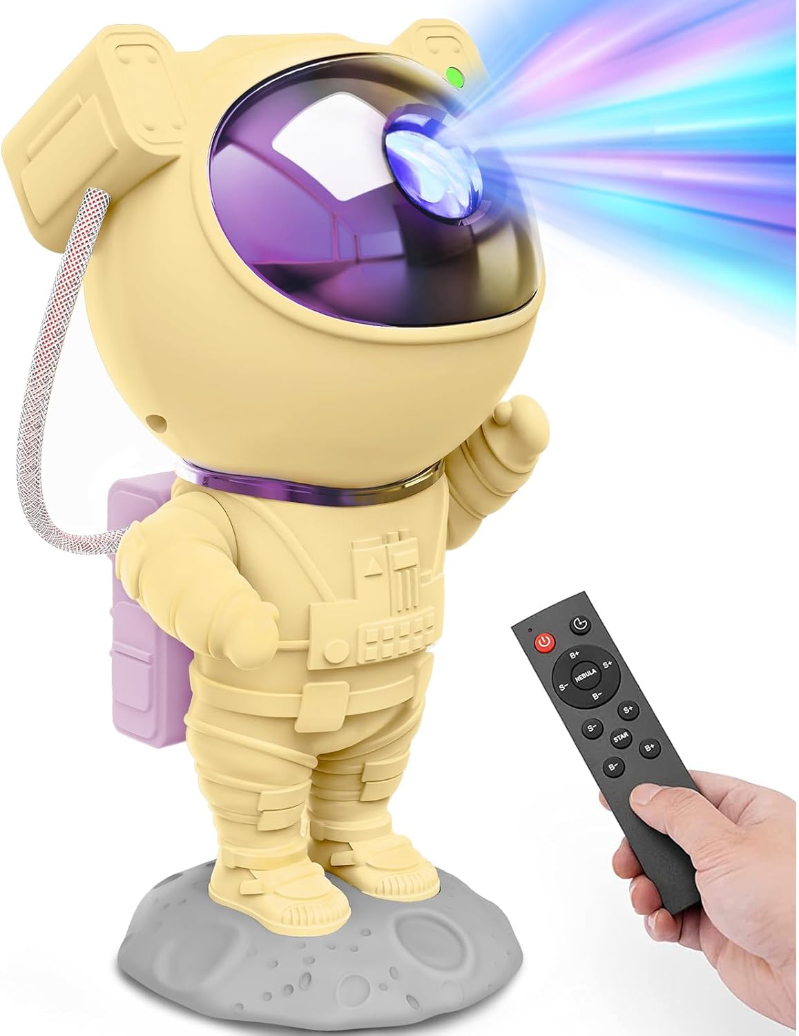 Star Projector Galaxy Night Light - Astronaut Space Projector, Starry Nebula Ceiling LED Lamp with Timer and Remote