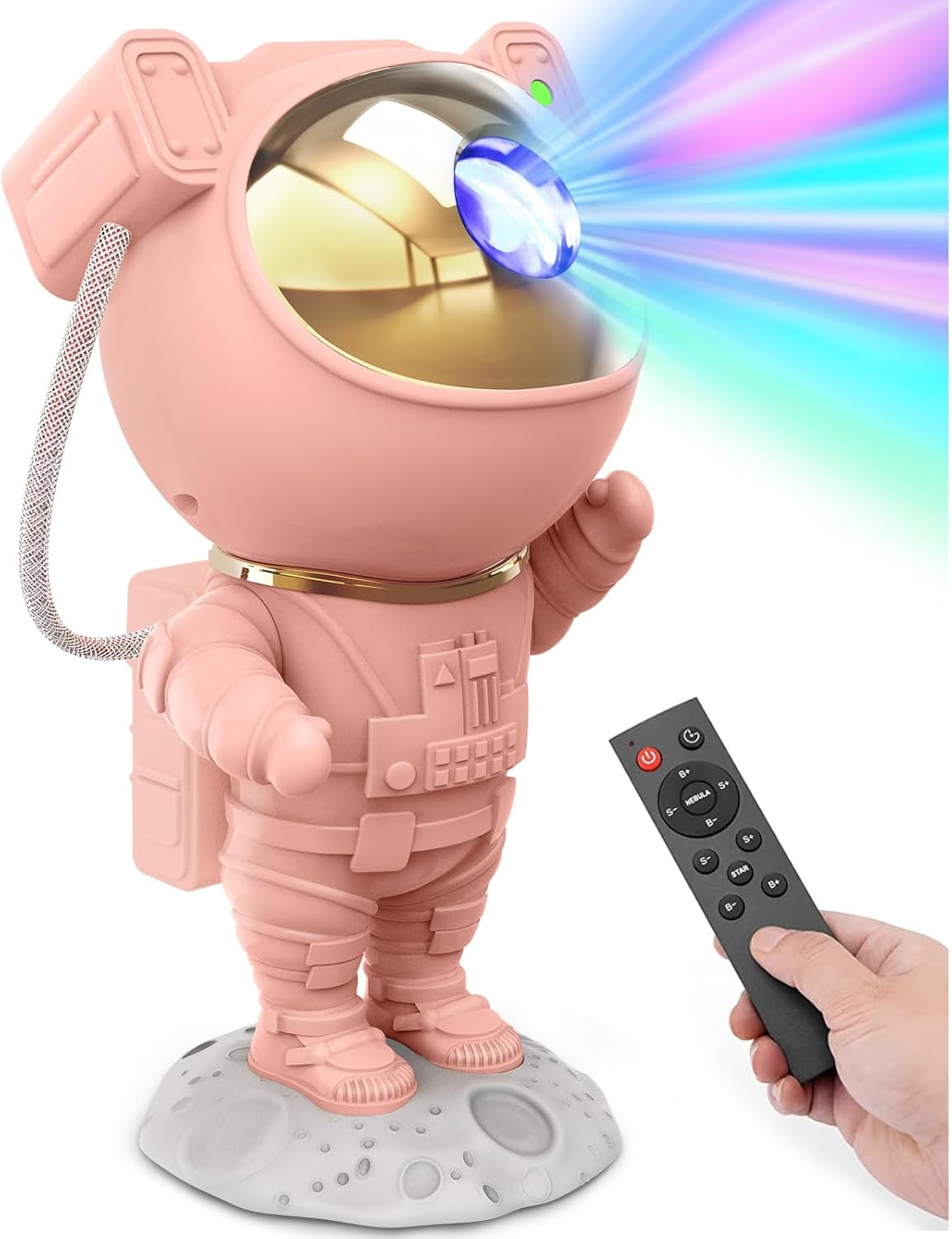 Star Projector Galaxy Night Light - Astronaut Space Projector, Starry Nebula Ceiling LED Lamp with Timer and Remote