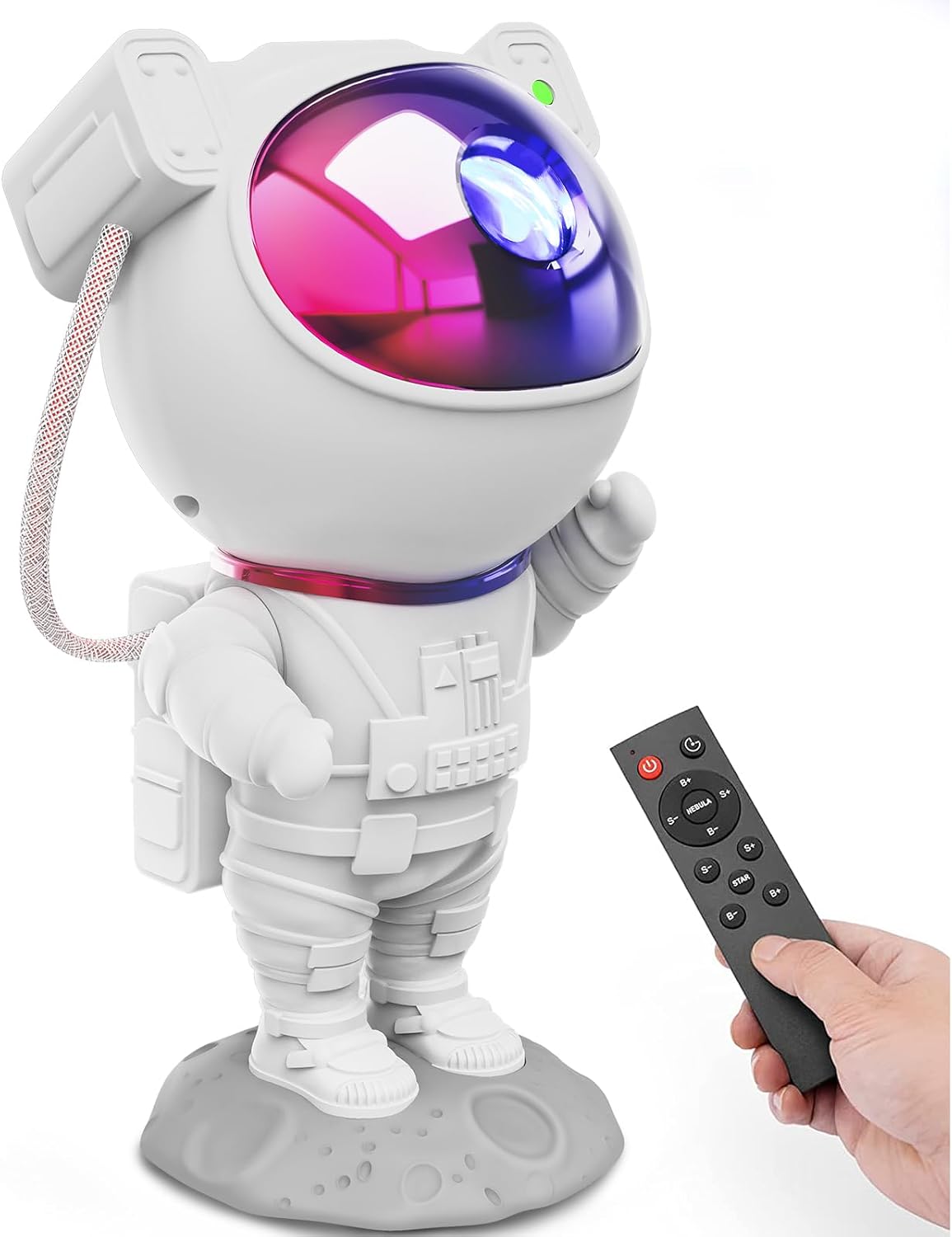 Star Projector Galaxy Night Light - Astronaut Space Projector, Starry Nebula Ceiling LED Lamp with Timer and Remote