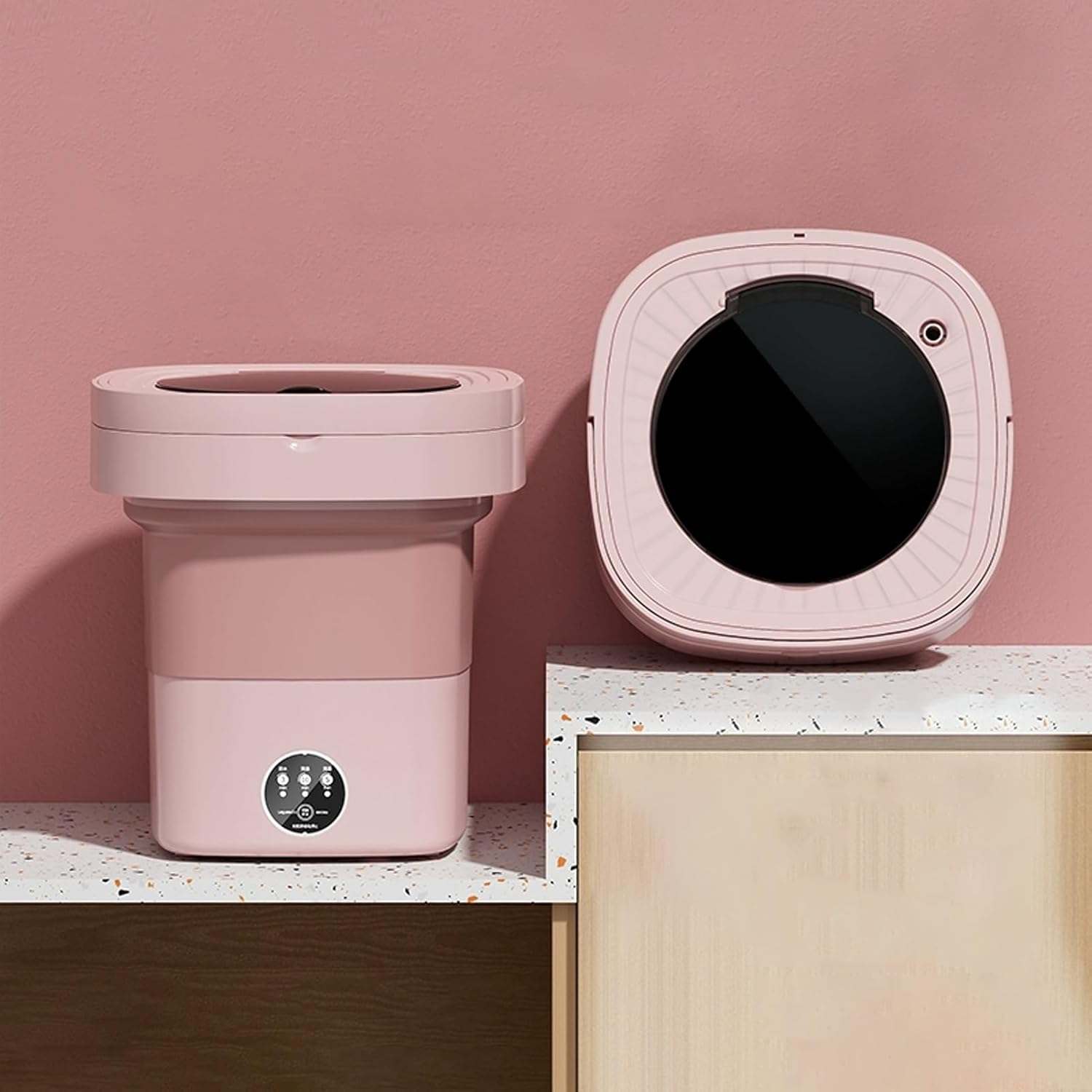 Portable Mini Washing Machine – Foldable 17L Travel Washer for Underwear, Baby Clothes & Small Loads