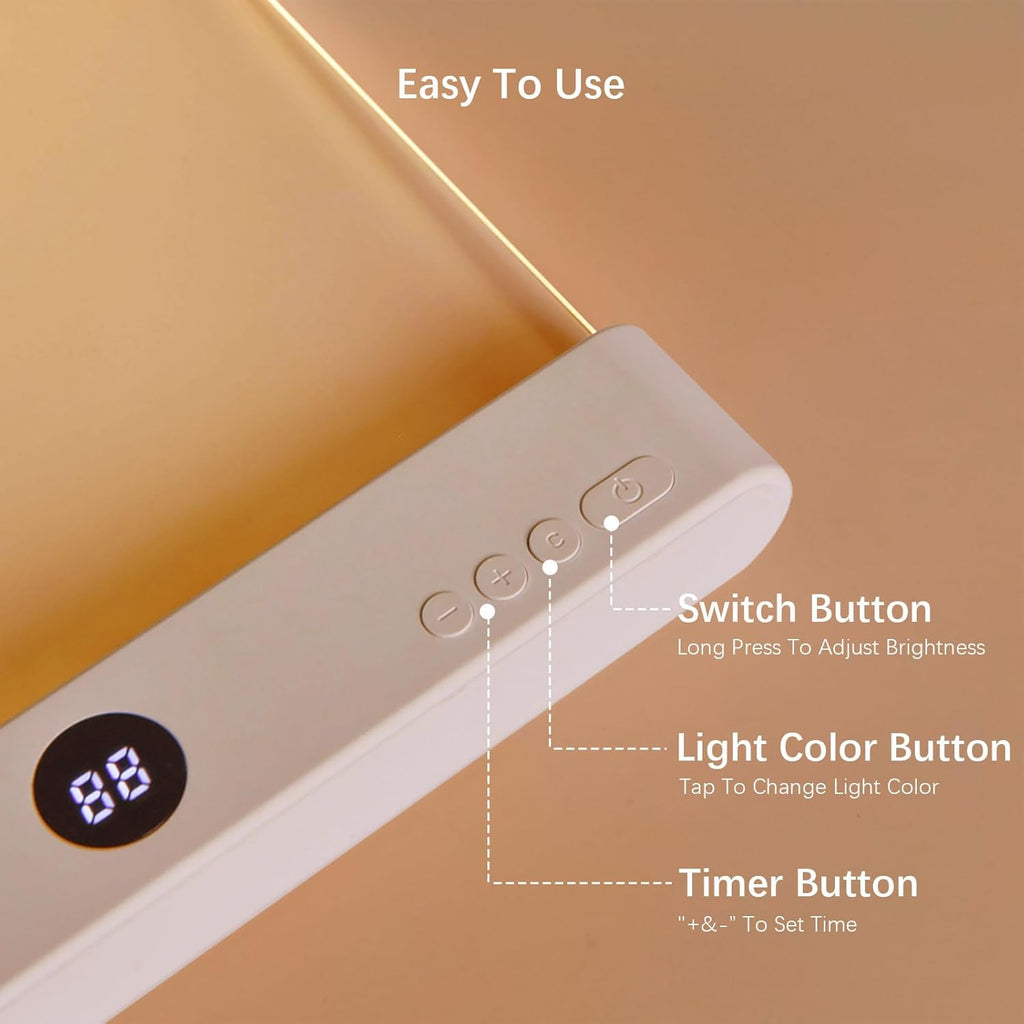 Rechargeable LED Flat Book Light for Reading at Night