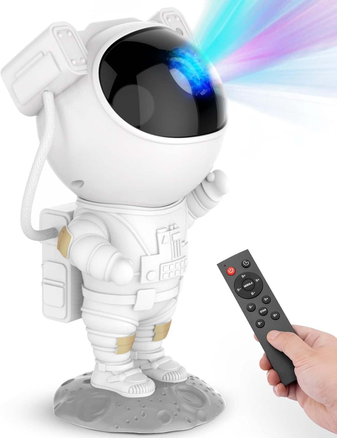 Star Projector Galaxy Night Light - Astronaut Space Projector, Starry Nebula Ceiling LED Lamp with Timer and Remote