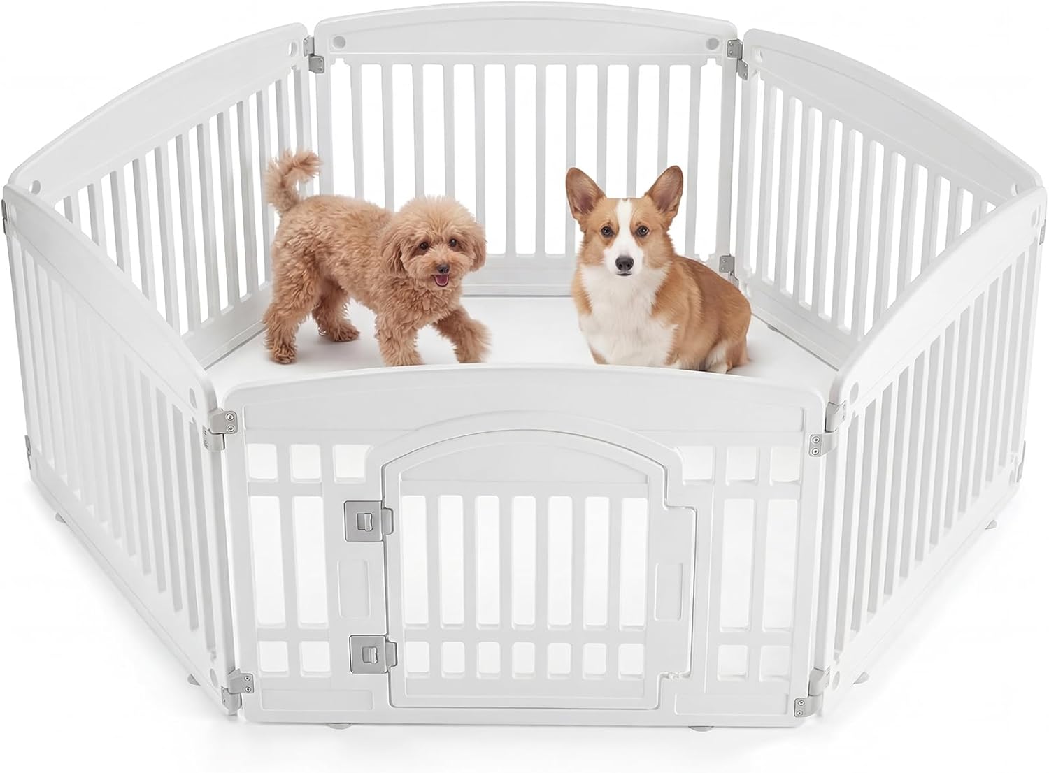 Petpop 24inch Portable Puppy Playpen with Secure Locking Door