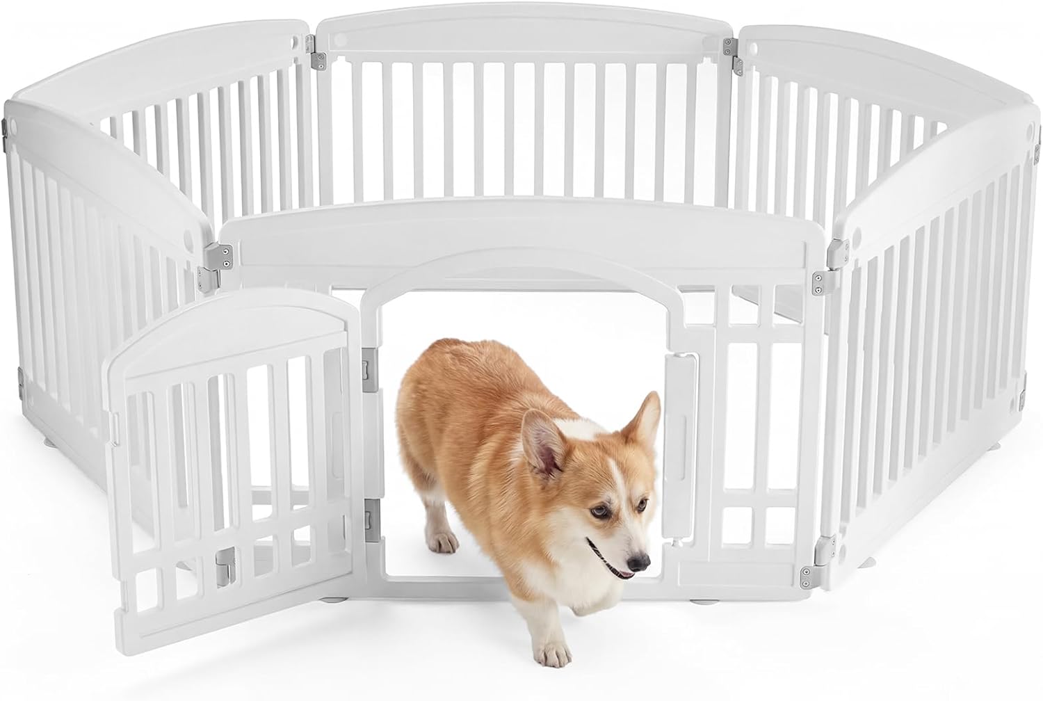 Petpop 24inch Portable Puppy Playpen with Secure Locking Door