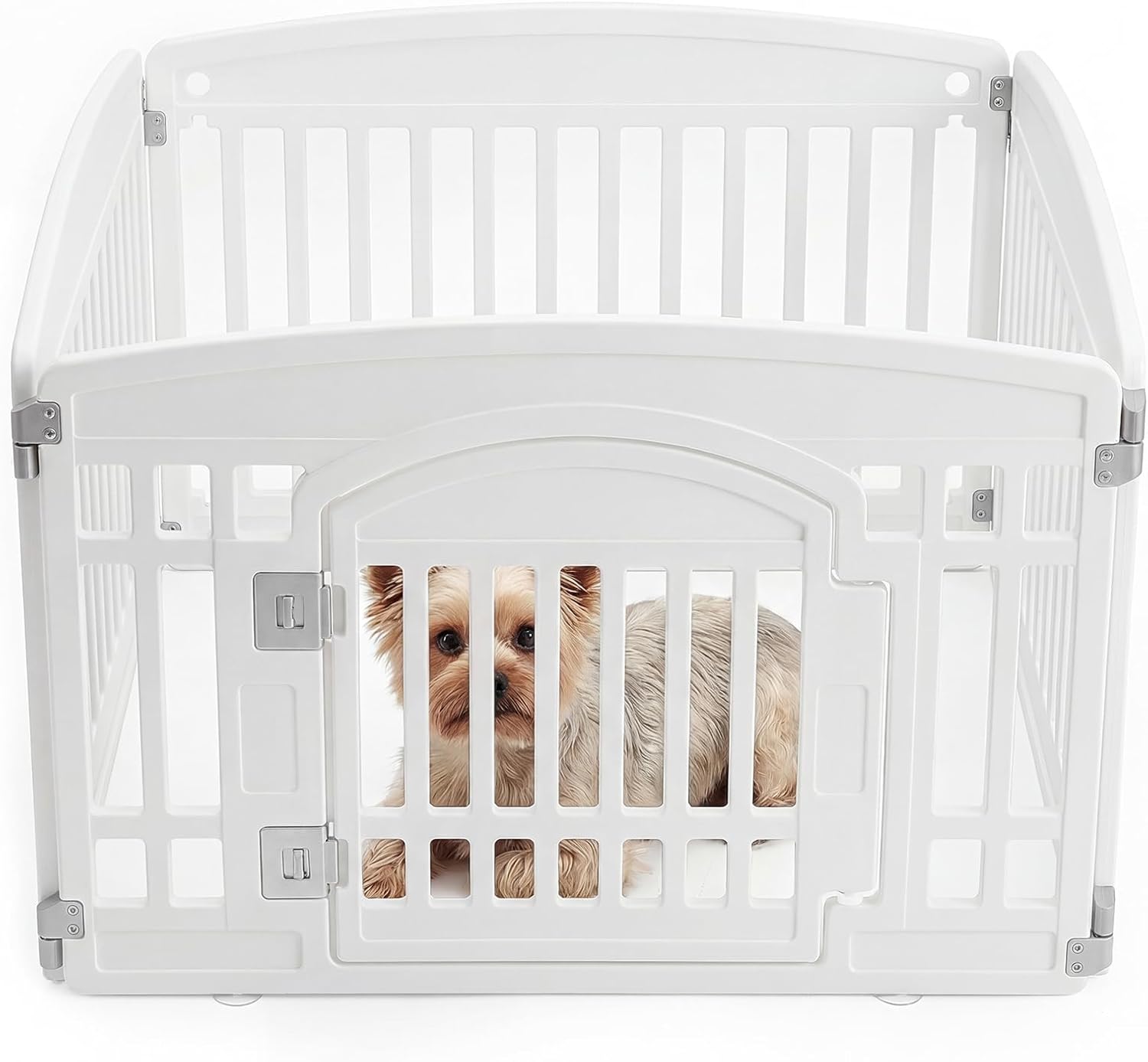 Petpop 24inch Portable Puppy Playpen with Secure Locking Door