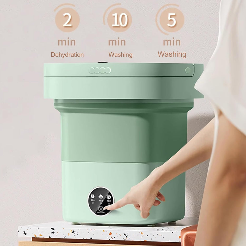 Portable Mini Washing Machine – Foldable 17L Travel Washer for Underwear, Baby Clothes & Small Loads
