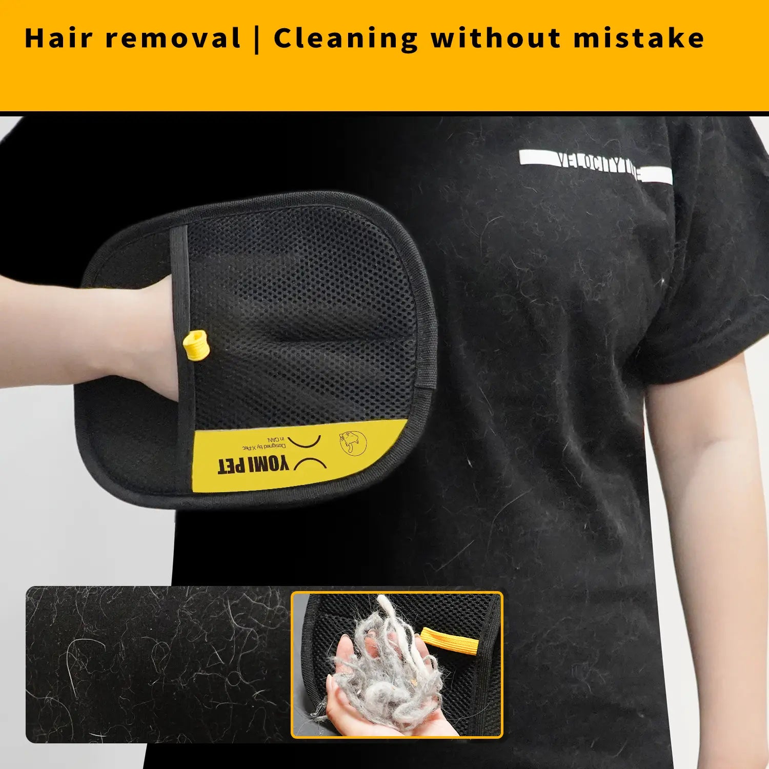 Reusable Static Pet Fur Removal Glove - Effortless Hair Cleaning Tool for Sofas Carpets and Grooming Pets