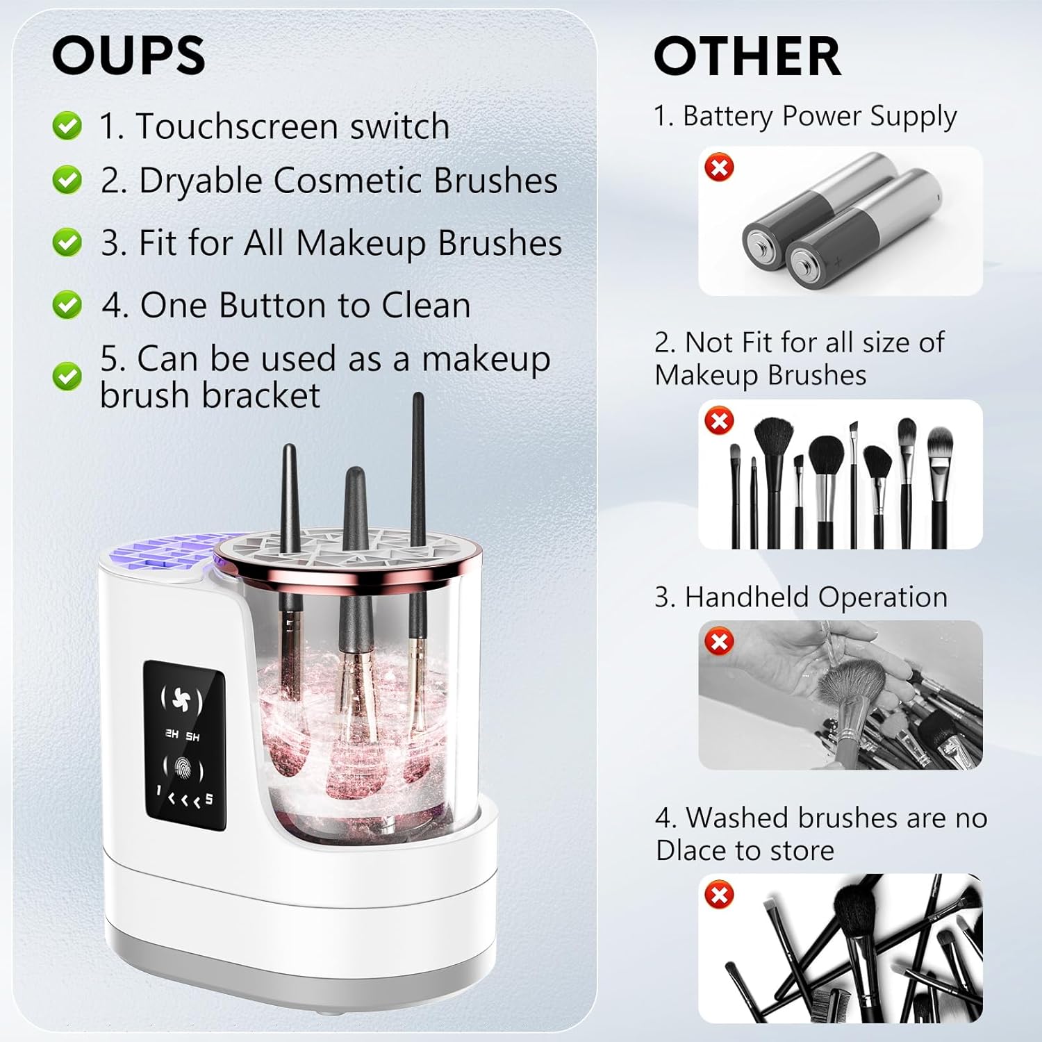 3-in-1 Electric Makeup Brush Cleaner