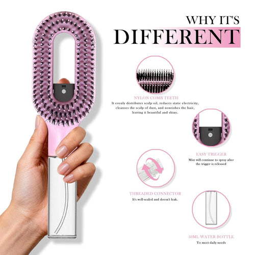 2-in-1 Detangling Spray Hair Brush