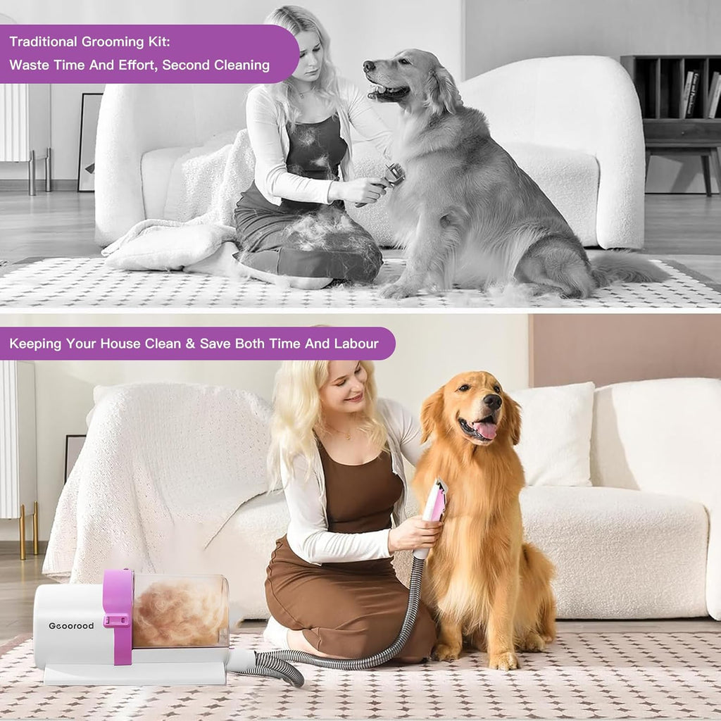 PetPopp™ Professional 5-in-1 Pet Grooming Vacuum Kit