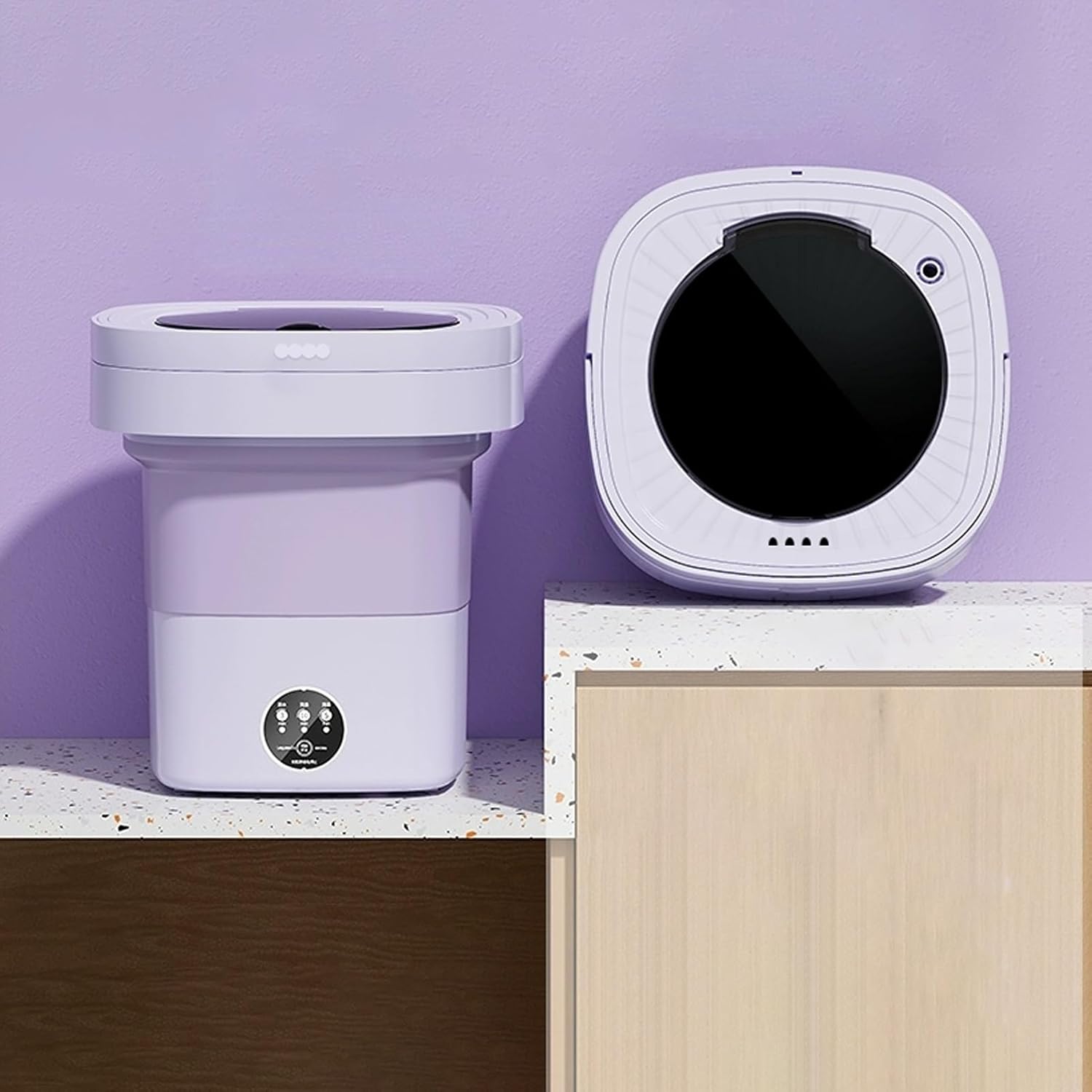 Portable Mini Washing Machine – Foldable 17L Travel Washer for Underwear, Baby Clothes & Small Loads