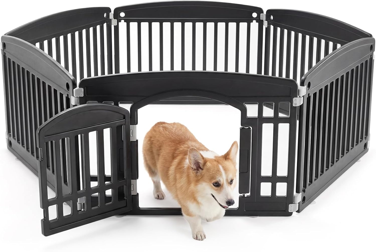 Petpop 24inch Portable Puppy Playpen with Secure Locking Door