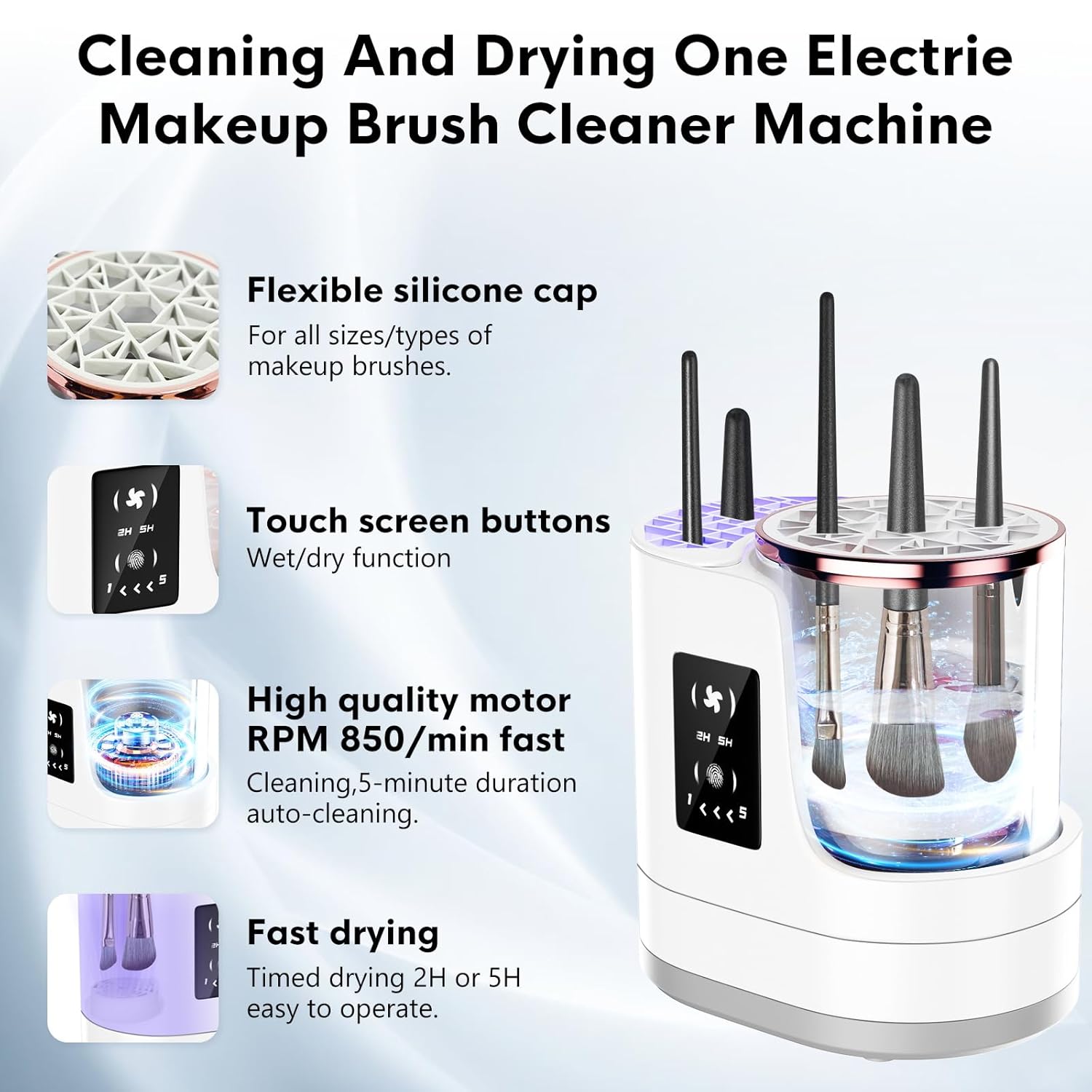 3-in-1 Electric Makeup Brush Cleaner