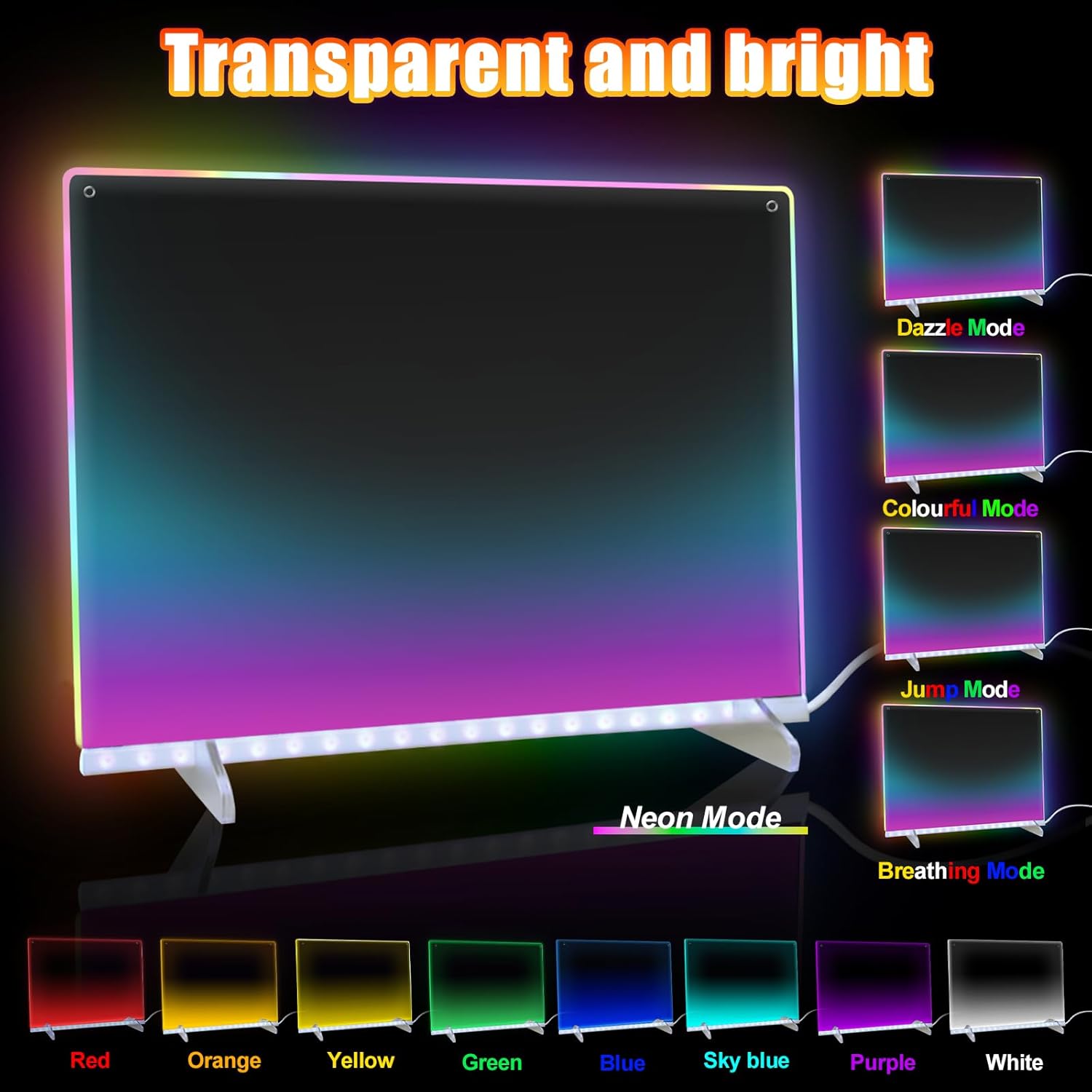 Light-Up Note Board Drawing Tablet with Color Modes