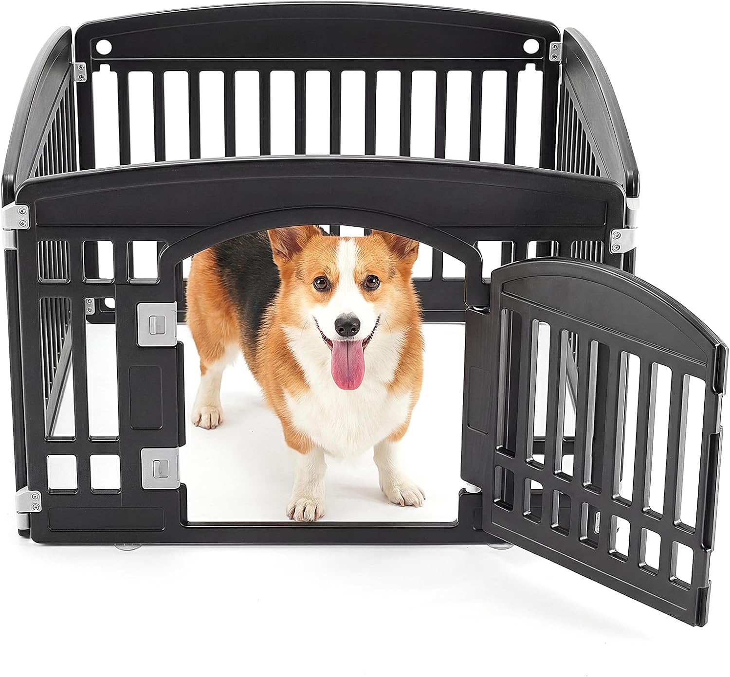 Petpop 24inch Portable Puppy Playpen with Secure Locking Door