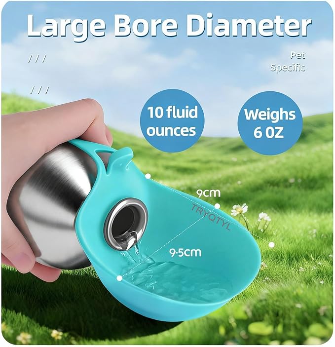 Portable Pet Water Bottle with Foldable Bowl