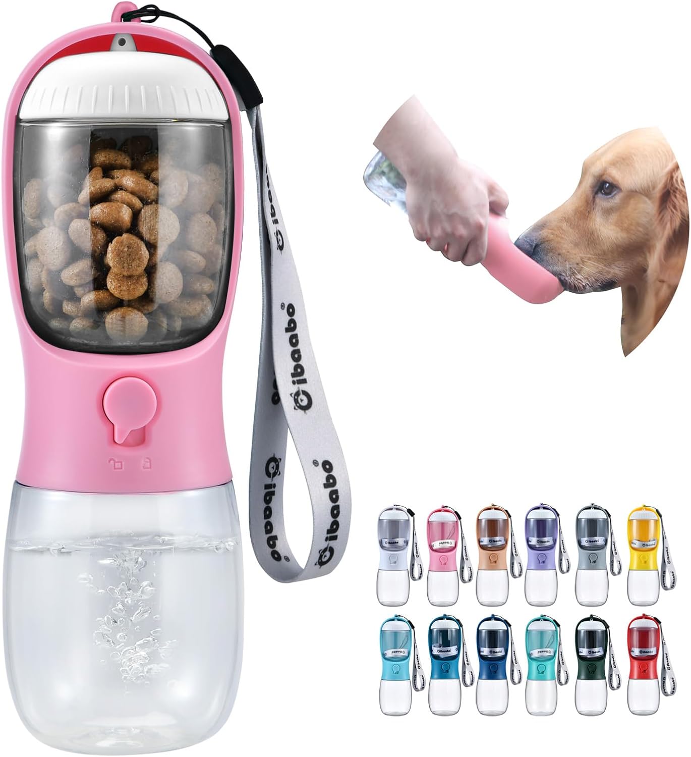 Petpop 2-in-1 Portable Dog Water Bottle & Food Container