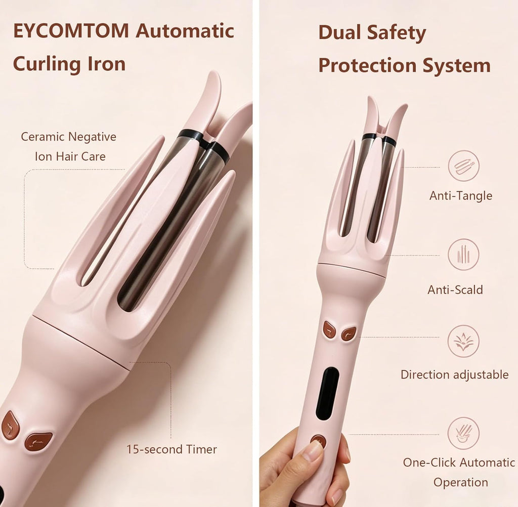 Automatic Ceramic Hair Curler with 4 Temperature Settings