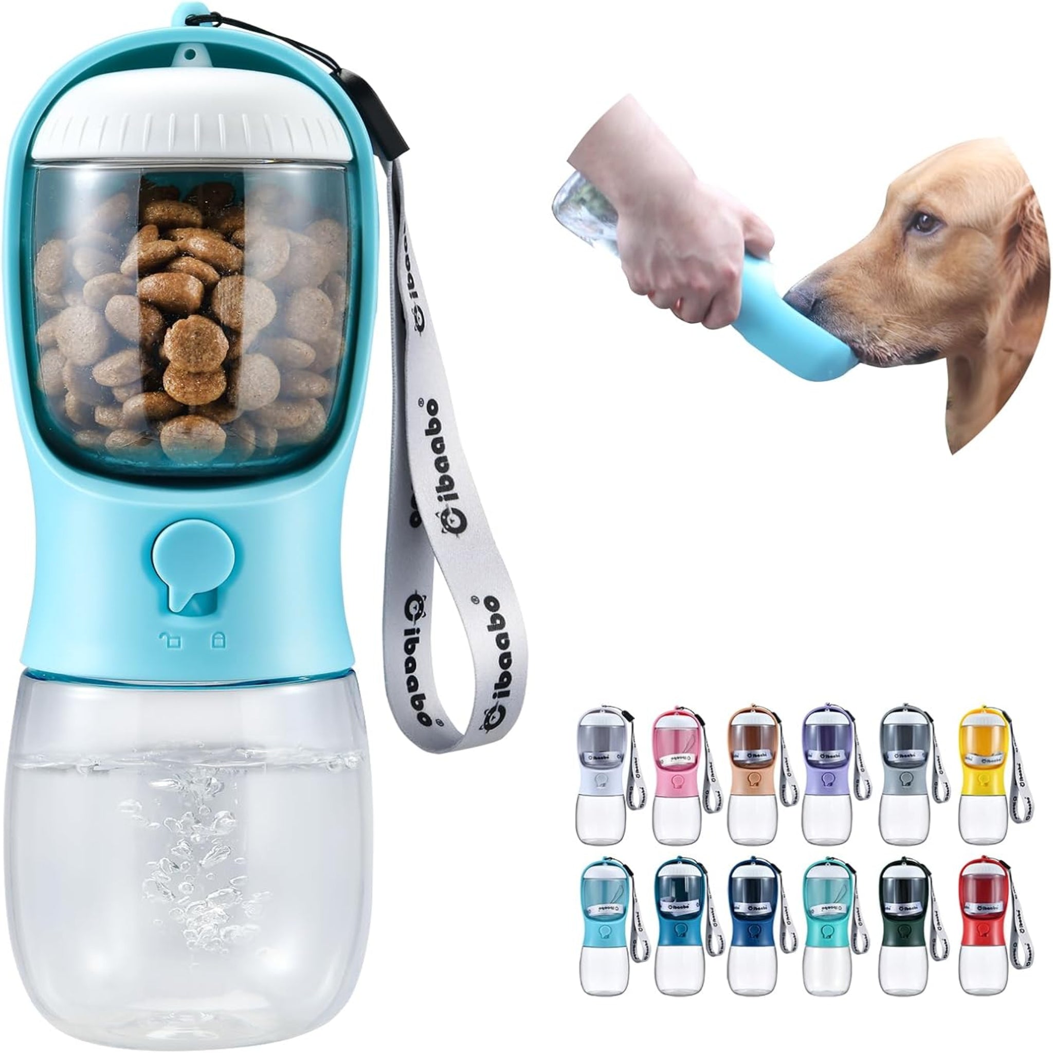Petpop 2-in-1 Portable Dog Water Bottle & Food Container