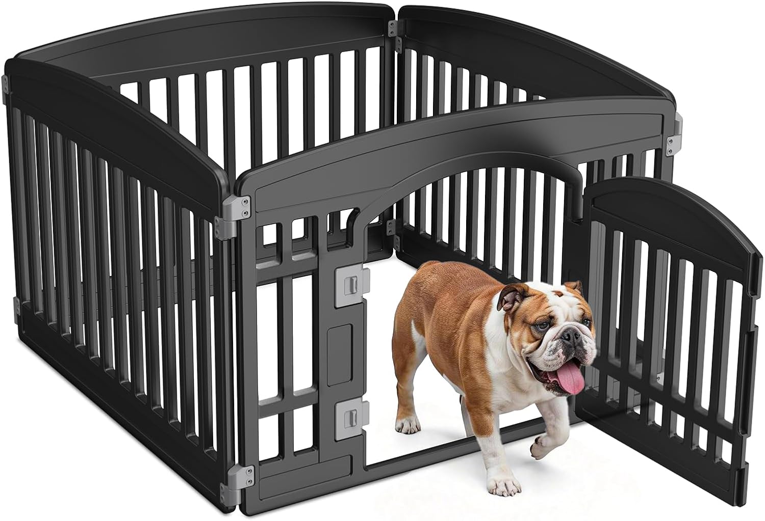 Petpop 24inch Portable Puppy Playpen with Secure Locking Door
