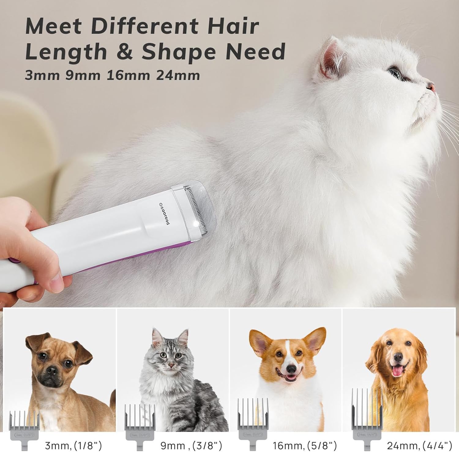 PetPopp™ Professional 5-in-1 Pet Grooming Vacuum Kit