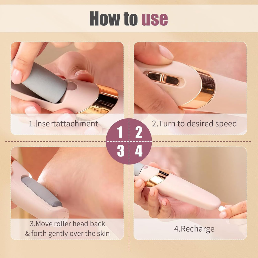 Rechargeable Electric Foot File Callus Remover for Smooth Feet