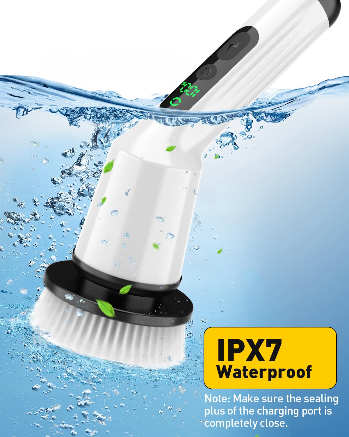 Electric Spin Scrubber Cordless Cleaning Brush
