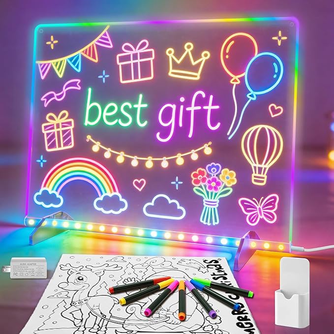 Light-Up Note Board Drawing Tablet with Color Modes