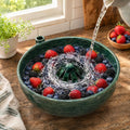 Handmade Ceramic Vortex Berry Bowl, Self-Spinning Berry Washing Bowl Ceramic