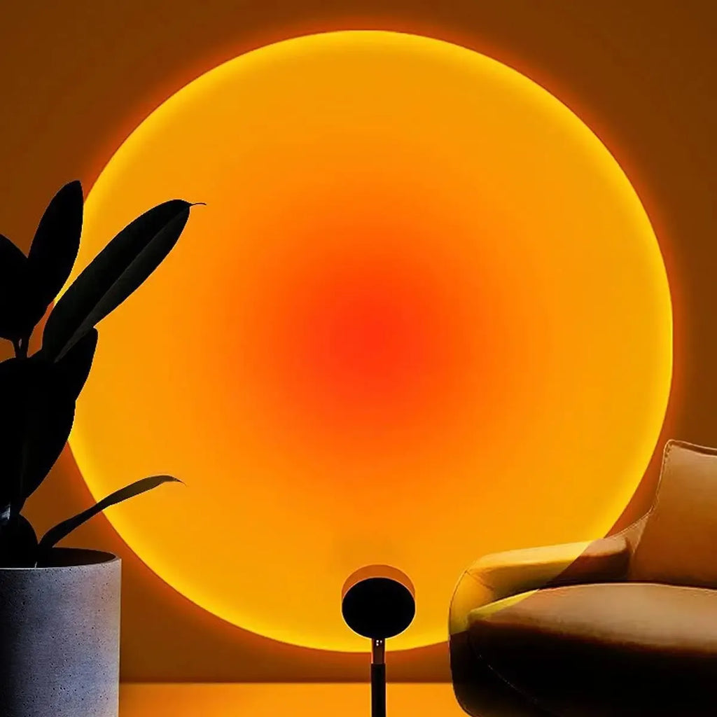 Sunset Projection Lamp | Rotating Ambient Mood Light 180 Degree Rotation-Push Button Switch & APP Control Projector