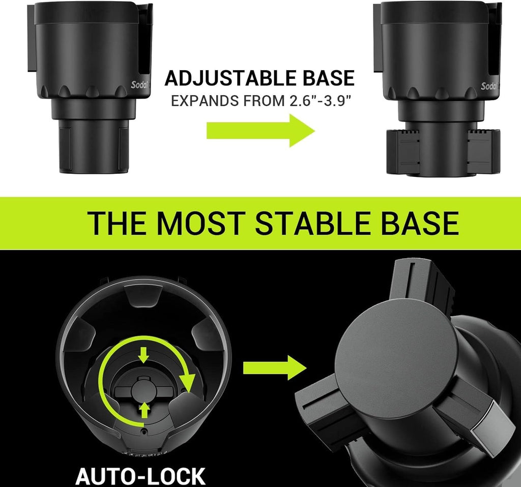 2-in-1 Car Cup Holder Organizer Tray | Adjustable Multi-Function Vehicle Storage Table
