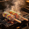 2pcs Rotating Grill Basket | Stainless Steel BBQ Grilling Basket